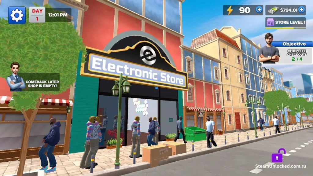 Electronic shop simulator Steam unlocked