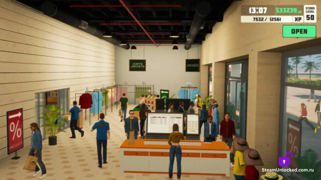 siMarket Cloth Store Simulator Steam unlocked Game