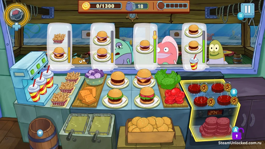 SpongeBob Krusty Cook Off Steam unlocked
